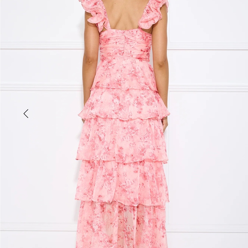 Hello Molly Pink Ruffled Tiered Maxi Dress - Picture 7 of 8